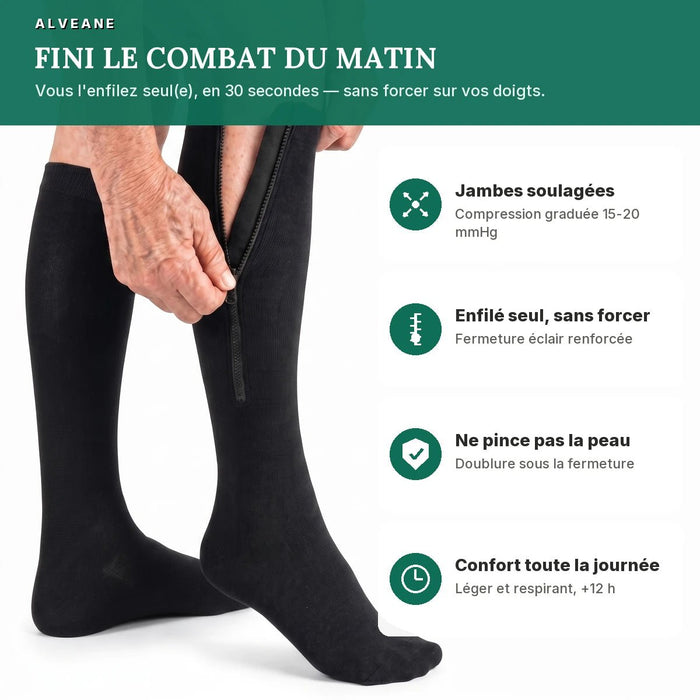 Chaussettes de compression Zippées