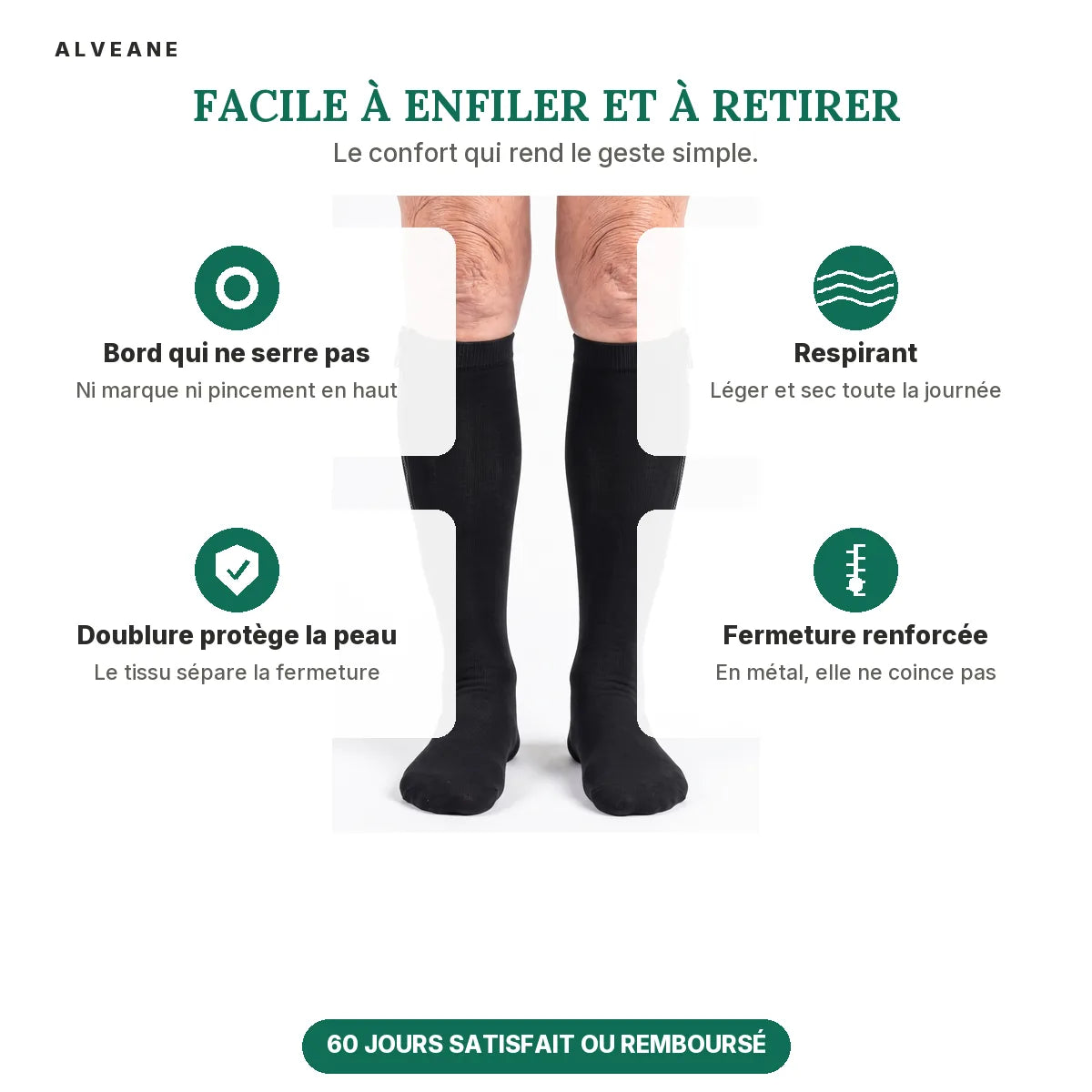 Un bas classique n'a aucune ouverture