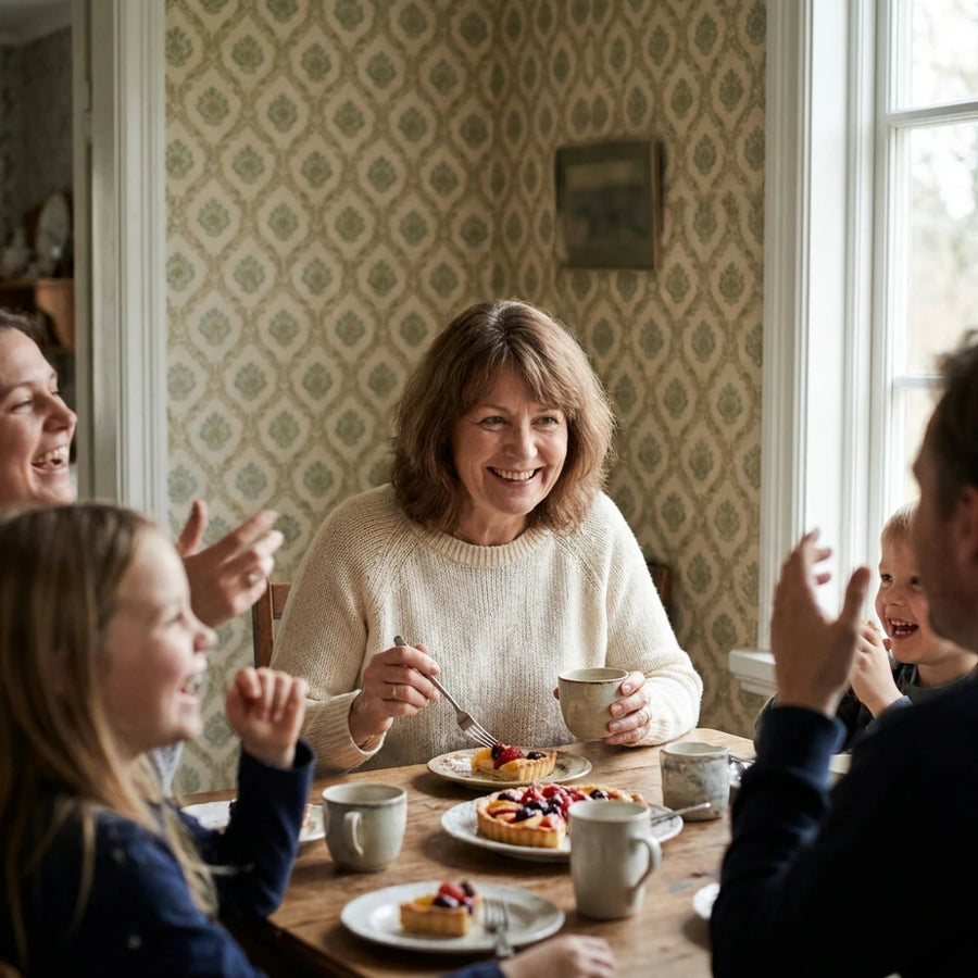 Ce dimanche, vous êtes la dernière à quitter la table. Vous servez le dessert vous-même, vous entendez la fin des conversations — celles qui se disent après le café.
