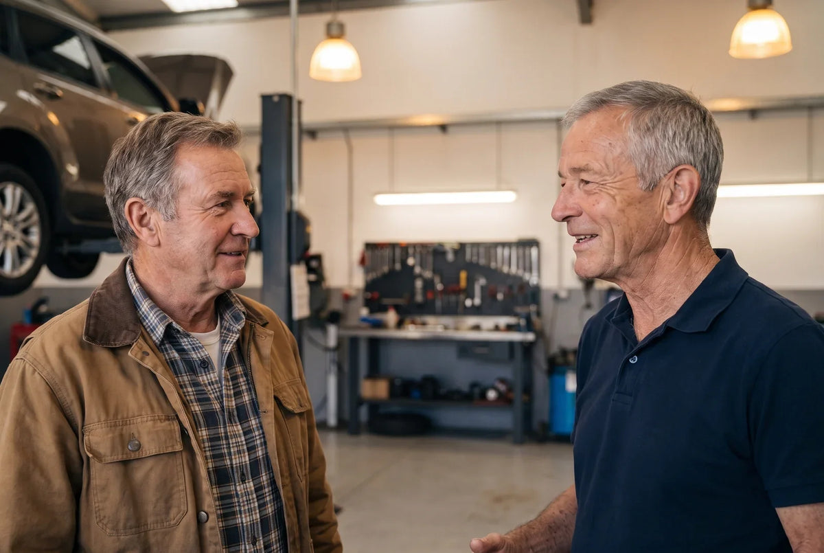 Au garage, la conversation qui a tout changé.