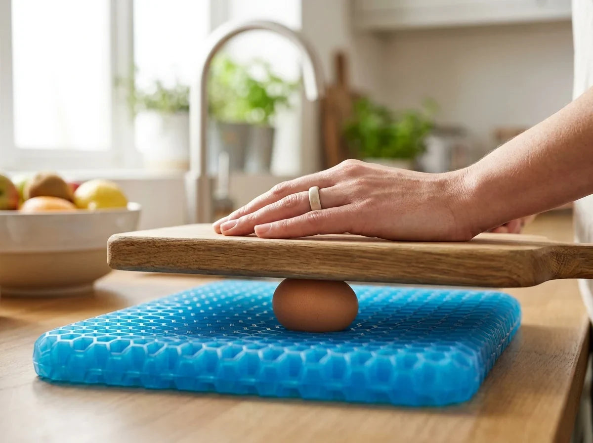 Le test de l'œuf : on appuie de tout son poids… et l'œuf ne se casse pas.