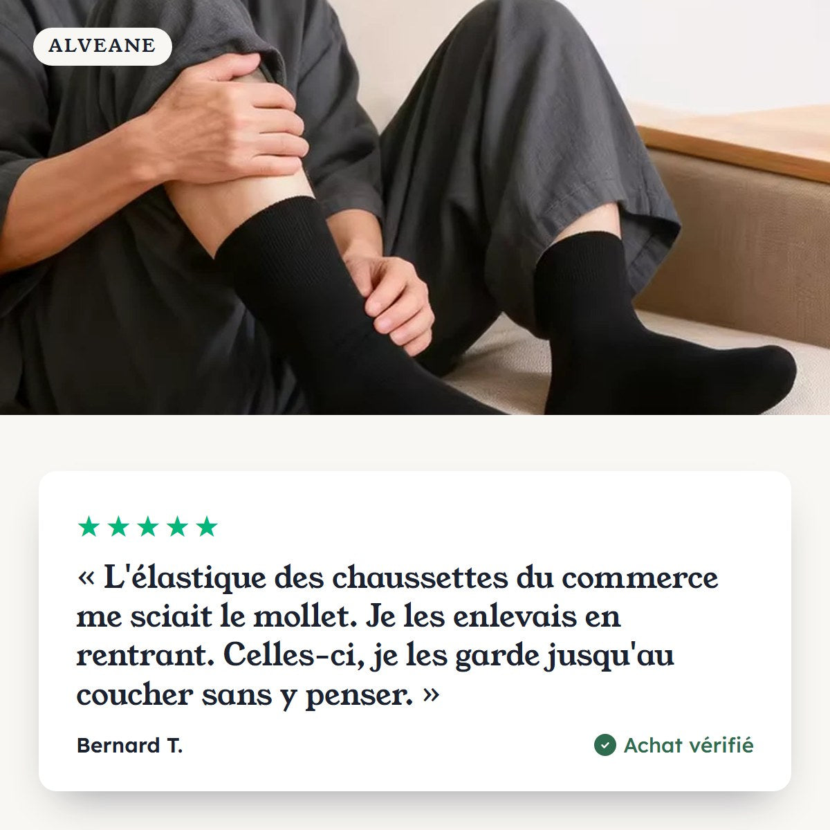 Avis de Bernard T., 5 étoiles : il les garde jusqu'au coucher sans y penser.